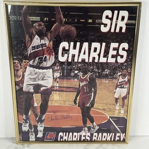 Vintage Charles Barkley 8x10 Framed Print 1990s Phoenix Suns Basketball NBA - Picture 1 of 6