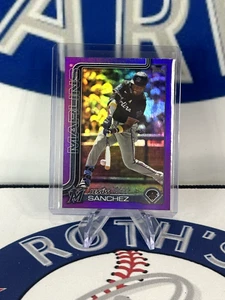 2025 Topps Series 1 Jesus Sanchez Purple Foil 214/250 Miami Marlins #157 - Picture 1 of 2