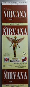 REAL Nirvana concert ticket Paris 1994 Feb. 15 MINT UNUSED Cancelled Kurt Cobain