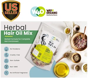 Herbal Hair Oil Mix of 21 Herbs for Thick Long Hair Growth 150 Grams, Hairfal... - Picture 1 of 7