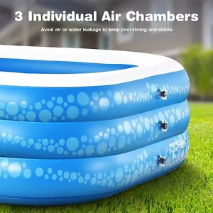 Inflatable Swimming Pool - 56" Wide x 21" Deep Appx 8 Foot Length - For Ages 3+ - Picture 1 of 3