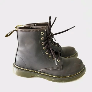 Doc Martens AIRWAIR Combat 1460J Brown Kids Boots Size 1 - Picture 1 of 10