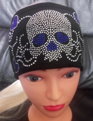 Diademas Corazón Calavera/Azul Eléctrico/Apertura en la Estrás/Estrás ¡Las mejores! Foto 1 de 2