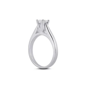 Anillo de compromiso solitario de platino con diamantes naturales princesa 1,16 quilates G/VS2 - Imagen 1 de 6