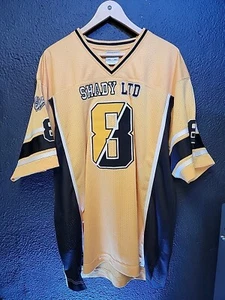 Vintage Shady Limited LTD Football Jersey #8 Size XL Eminem 25.5x35 Rare Yellow - Picture 1 of 6