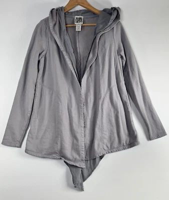 Chaqueta con Capucha Prairie Underground Para Mujer Pequeña Gris Algodón Orgánico Drapeado Dobladillo EE. UU. Foto 1 de 4