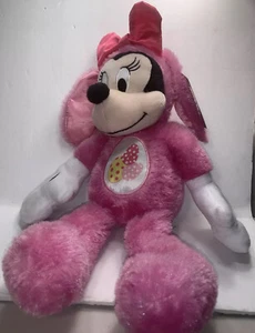 Disney Collezione Rosa Brillante Pasqua Minnie Mouse Con Orecchie Coniglietto 18" Nuovo Con Etichetta - Foto 1 di 12