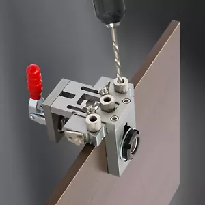 3 in 1 Holzbearbeitung Dübellehre Bohrschablone Bohrlehre Bohrloch Bohrhilfe Set - Bild 1 von 16