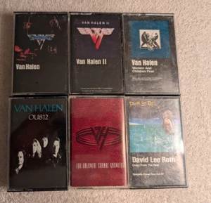Van Halen I II Woman & Children OU812 For Unlawful Carnal Crazy Heat 6 Cassettes - Picture 1 of 4