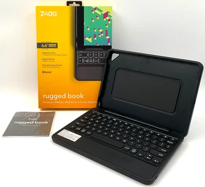 ZAGG Rugged Book Wireless Keyboard Case for iPad Pro 9.7" & Air 9.7" A97RGK-BB0 - Image 1 of 4