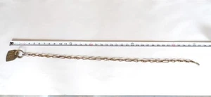 VTG SOLID BRASS Franklin Cattle Livestock Tag Number 15 Double Sided w/ Chain - Picture 1 of 5