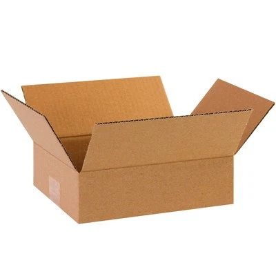 Shipping Boxes Flat 10"L x 8"W x 3"H, 25-Pack | Corrugated Cardboard Box for ... - Image 1 of 3