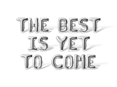 THE BEST IS YET TO COME Letter Balloon Banner - DIY Retirement Party Decorations - Image 1 of 4
