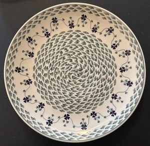 Boleslawiec Polish Stoneware Pottery Lucky Blue Clover Sage 10” Dinner Plate 427 - Imagen 1 de 12