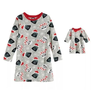 Girls Star Wars Stormtrooper Vader Fleece Nightgown with Doll Gown, Size 4 - Picture 1 of 3