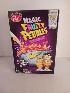 Magic Fruity Pebbles Cereal | LeBron James x Nike x Post | Cereal Box Flintstone - Picture 1 of 7