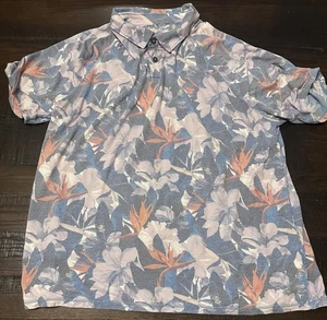 Polo Tommy Bahama Rainforest Bay stampa XXXL 3XL uomo floreale zona isola - Foto 1 di 5