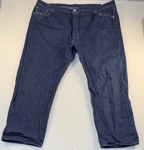 Levi's Men's 501 Button Fly Jeans Size 52x30 Dark Wash - Picture 1 of 10