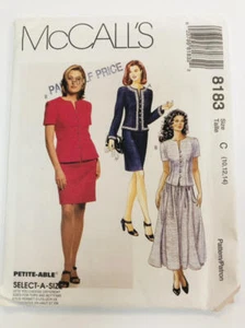 Vestido Vintage McCall's Patrón de Costura 8183 Falta 2 piezas Talla 10-14 Sin Cortar - Imagen 1 de 2