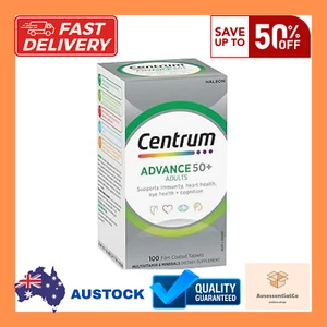 Advance 50+ Multivitamin 100 Tablets Immunity Vitality Heart Eye Health Support - Picture 1 of 13