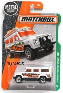 Matchbox 2016 Metal Series LAND ROVER DEFENDER 110 #110/125 White 4x4 Rare New - Imagen 1 de 3