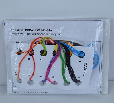 Princess Drama Counted Cross Stitch Kit Sealed Chicklets Zoe Joey Girl - Image 1 of 3