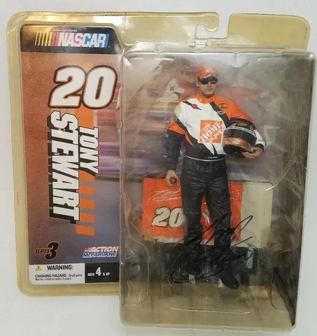 Tony Stewart Home Depot Action McFarlane Series 3 2004 Figurine Signed Cover