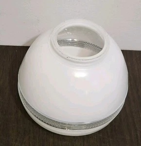 Vintage School House CEILING LIGHT FIXTURE Milk Glass Globe Lamp Shade MCM 8"×7" - Picture 1 of 7