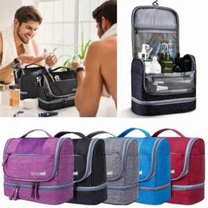 Waterproof Travel Toiletry Bag Bathroom Shower Bags with Hanging Hook Men Women - Picture 1 of 18