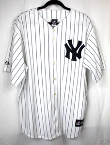Vintage Majestic Herren Derek Jeter #2 New York Yankees genähtes Trikot USA Größe XL - Bild 1 von 5