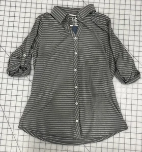 Cutter And Buck Button Down Collar Women M With 3/4 Sleeve R9 - Picture 1 of 9