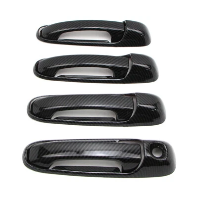 Cubierta de manija de puerta estilo fibra de carbono para Chrysler Aspen 07-10 Mitsu Raider 06-09 - Imagen 1 de 4
