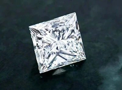 Princess Cut 3 Ct Lab-Grown CVD D-Color Diamond Certified Fl-Clarity Gemstone 4D - Image 1 of 4