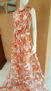 Georgette italiana estampada en seda pura, tela de diseñador exclusiva. 2 metros. - Imagen 1 de 4