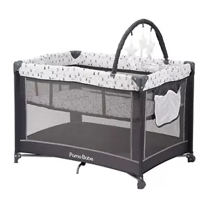🔥Pamo Babe Portable Playard, Sturdy Play Yard with Padded Mat and Soft Toy Bar - Picture 1 of 7
