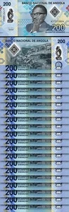 Angola 200 Kwanzas 2020, UNC, 20 Stück LOT, aufeinanderfolgend, Polymer, P-160 - Bild 1 von 5