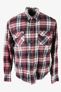 Camisa Vintage Franela Cuadros Manga Larga Algodón Multicolor Talla M - SH4289 - Imagen 1 de 4