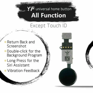 YF Universl Solution Home Button Flex Cable for Apple iPhone 7 7 Plus 8 8+ BLACK - Picture 1 of 11