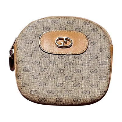 Mini bolsa cosmética vintage auténtica Gucci beige micro GG Foto 1 de 4