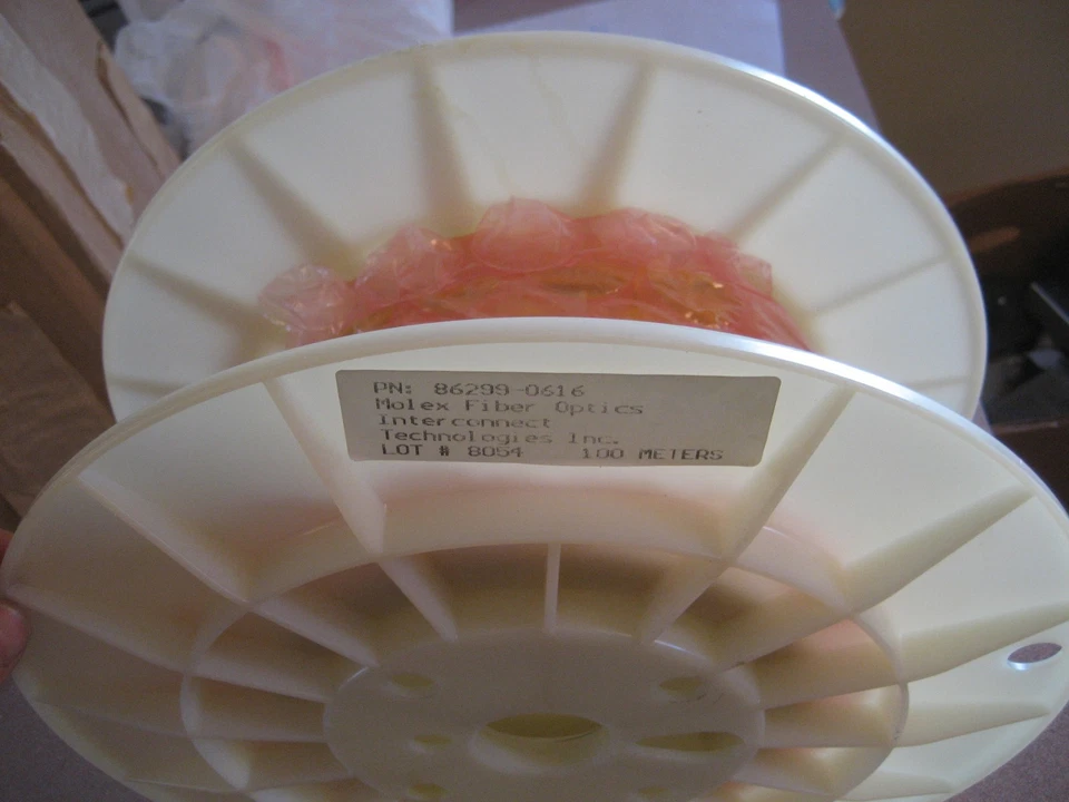 NEW Molex Fiber Optic Cable Siecor 100 M  SMF-28  PN#- 86299-0616  06/93 OFNR - Image 1 of 4