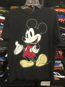 Disney Mickey Mouse Double Sided T Shirt Black Youth Large #1648 - Picture 1 of 8