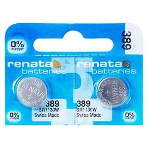 2 X Renata 389 Batería De Reloj Libre De Mercurio Óxido De Plata SR1130W 1.55V - Imagen 1 de 1