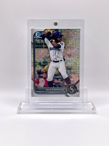 Julio Rodriguez 2022 Bowman Chrome RARE MOJO Refractor Rookie Card RC #BCP-45