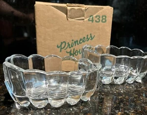 Princess House Heritage Spoon or Fork Holders, Lead Crystal, #438, Set of 2 - Picture 1 of 7