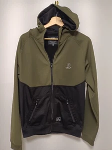 Jack & Jones Pro Core Full Zip Hooded Bomber Jacket Size M Green Polyester - Picture 1 of 10