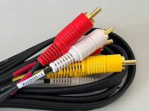 6 Foot Composite Video & Audio (L/R) RCA Cable High Quality Gold Plated TV VCR - Picture 1 of 4