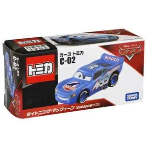 TOMY Cars Tomica C-02 Lightning McQueen (DINOCO type) Cars Tomica C02 Matsu Quee - Picture 1 of 3