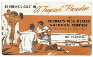 Purina's Guest in Paradise 1956 Dealer Vacation Contest Bermuda, Hawaii GG - Picture 1 of 2