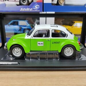VOITURE SOLIDO VOLKSWAGEN BEETLE 1303 MEXICAN TAXI 1974  1:18 NEUF.B S1800521