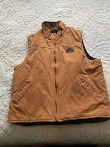 Mens Old Mill Canvas Vest Size Medium Outerwear Fleece Lined Insulated EUC - Picture 1 of 9